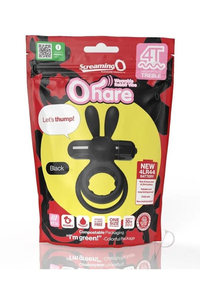 Couples Screaming O Screaming O 4T Ohare Vibrating Cock Ring Black