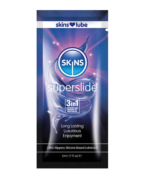 Creative Conceptions Skins Super Slide Silicone Based Lubricant 5 ml Foil Female Sex Toys Creative Conceptions Skins Super Slide Silicone Based Lubricant 5 ml Foil Female Sex Toys