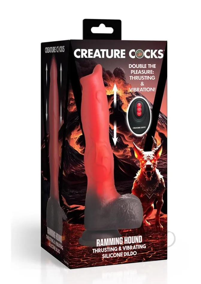 Creature Cocks Dildos Creature Cocks Ramming Hound Thrusting and Vibrating Rechargeable Silicone Dildo Red Creature Cocks Dildos Creature Cocks Ramming Hound Thrusting and Vibrating Rechargeable Silicone Dildo Red