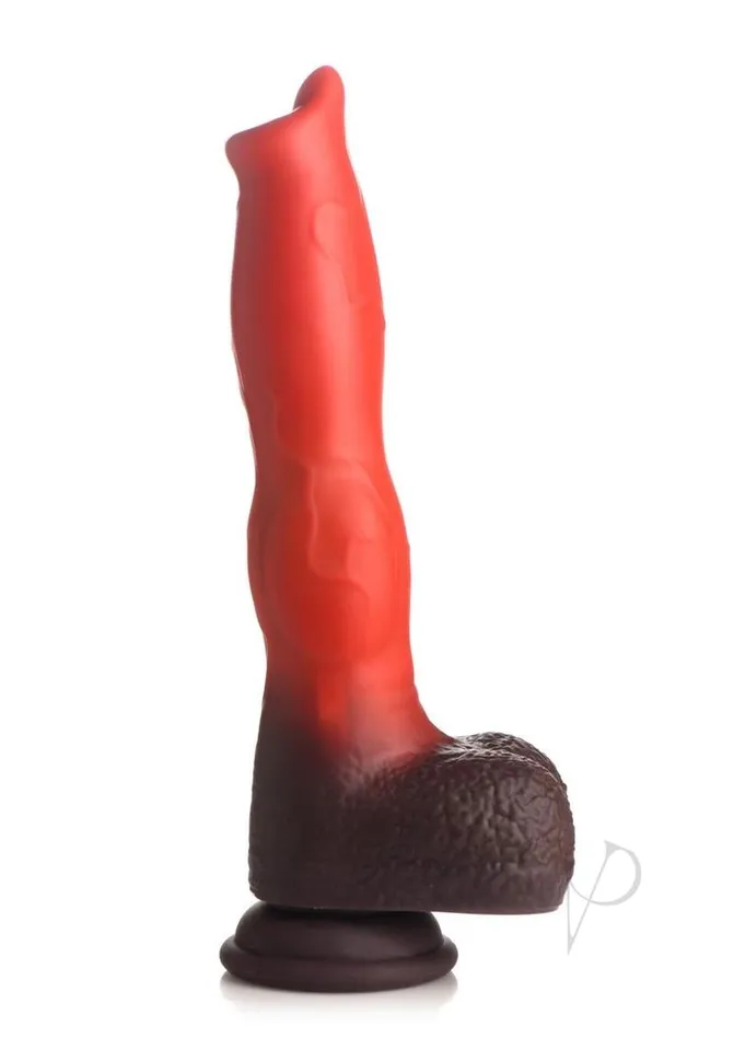 Creature Cocks Dildos Creature Cocks Ramming Hound Thrusting and Vibrating Rechargeable Silicone Dildo Red