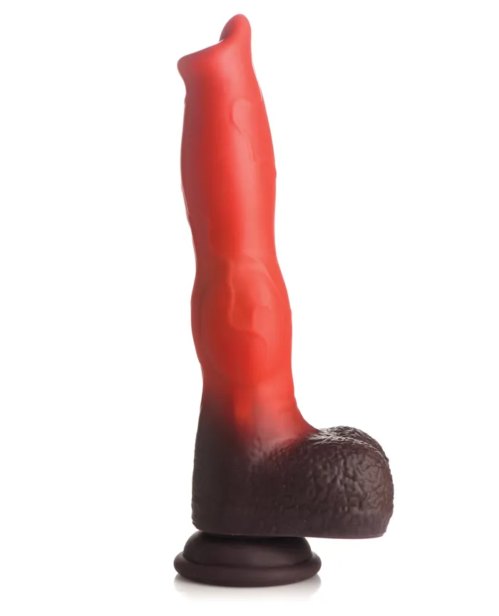Creature Cocks Dildos Creature Cocks Ramming Hound Thrusting and Vibrating Rechargeable Silicone Dildo Red