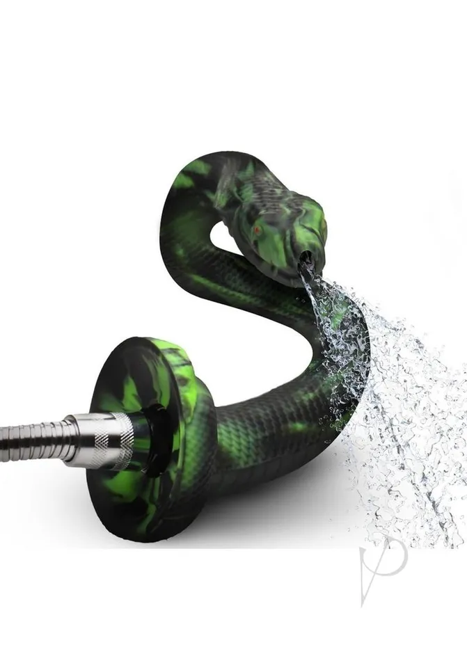 Creature Cocks Dildos Creature Cocks Spitting Serpent Silicone Enema Snake Green