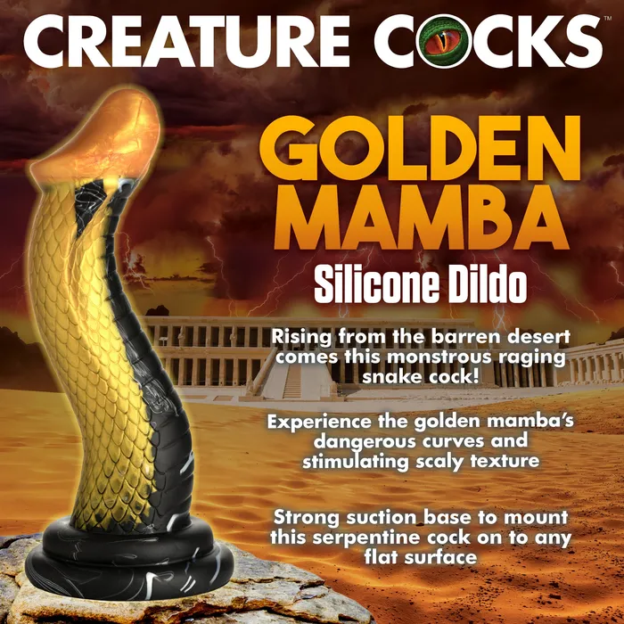 Creature Cocks Dildos Golden Mamba Silicone Dildo