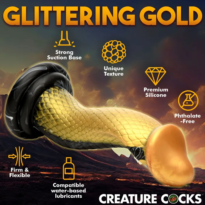 Creature Cocks Dildos Golden Mamba Silicone Dildo