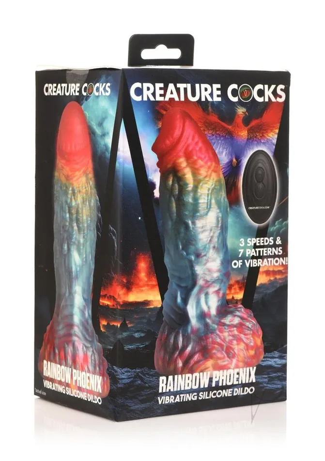 Creature Cocks Female Sex Toys Creature Cocks Phoenix Vibrating Rechargeable Silicone Dildo with Remote Control Rainbow Creature Cocks Female Sex Toys Creature Cocks Phoenix Vibrating Rechargeable Silicone Dildo with Remote Control Rainbow