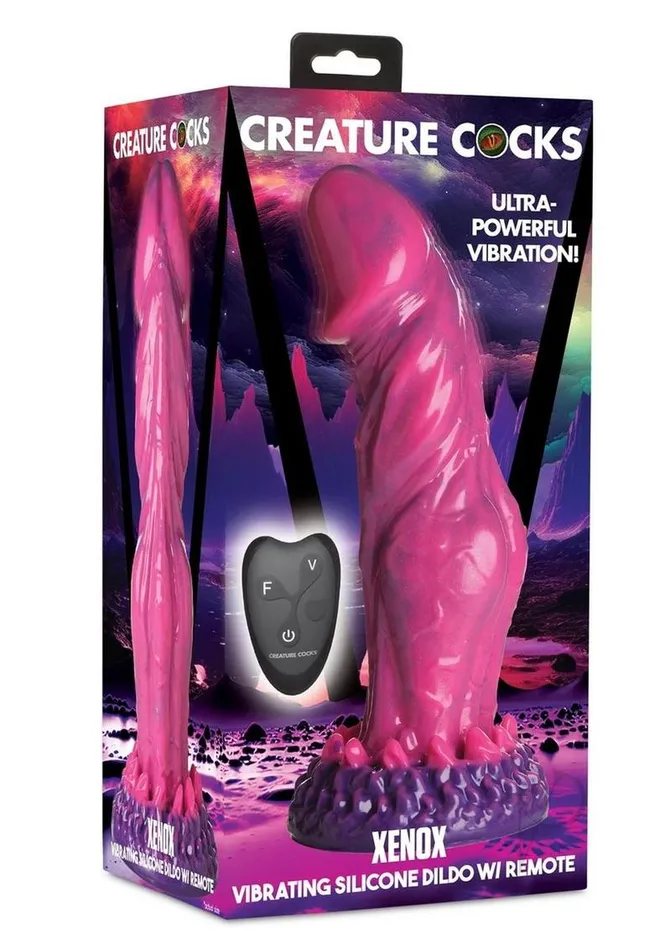 Creature Cocks Female Sex Toys Creature Cocks Xenox Vibrating Rechargeable Silicone Dildo with Remote Control PinkPurple Creature Cocks Female Sex Toys Creature Cocks Xenox Vibrating Rechargeable Silicone Dildo with Remote Control PinkPurple