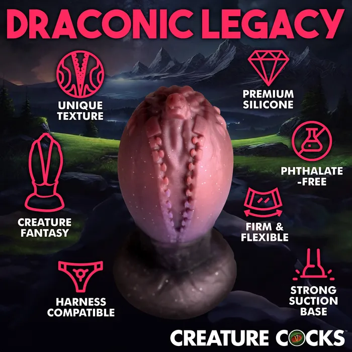 Creature Cocks Female Sex Toys Dragon Hatch Silicone Egg