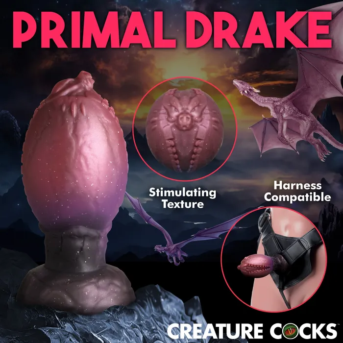 Creature Cocks Female Sex Toys Dragon Hatch Silicone Egg