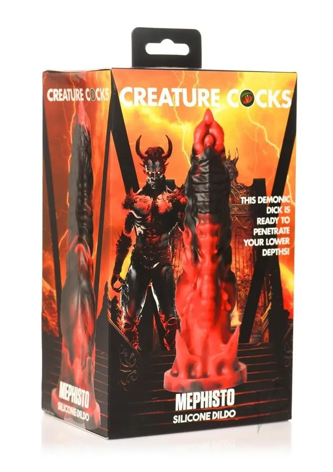 Creature Cocks Mephisto Silicone Dildo RedBlack Creature Cocks Dildos