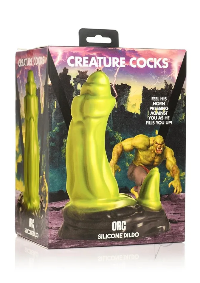 Creature Cocks Orc Silicone Dildo GreenBlack Creature Cocks Dildos