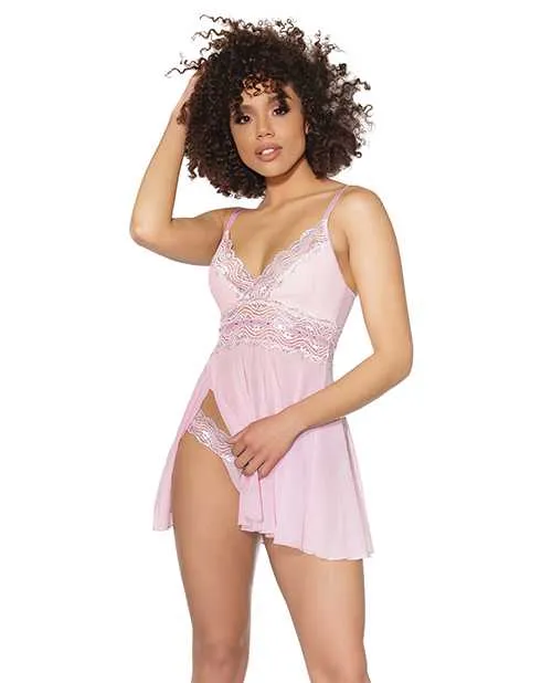 Crystal Pink Collection Vibrators Crystal Pink Babydoll wLightly Padded Cups Thong PinkSilver XL Crystal Pink Collection Vibrators Crystal Pink Babydoll wLightly Padded Cups Thong PinkSilver XL