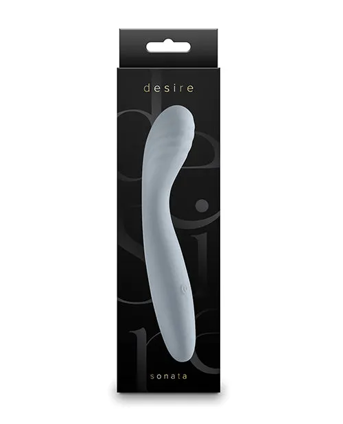 Desire Sonata Rechargeable Silicone GSpot Vibrator Gray Desire Female Sex Toys Desire Sonata Rechargeable Silicone GSpot Vibrator Gray Desire Female Sex Toys