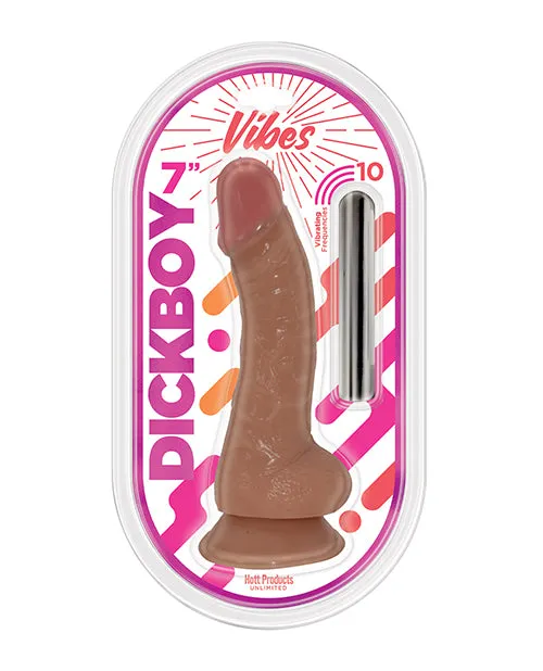 Dickboy Vibes Rechargeable Silicone Multi Speed Dildo 7In Caramel Dickboy Female Sex Toys Dickboy Vibes Rechargeable Silicone Multi Speed Dildo 7In Caramel Dickboy Female Sex Toys