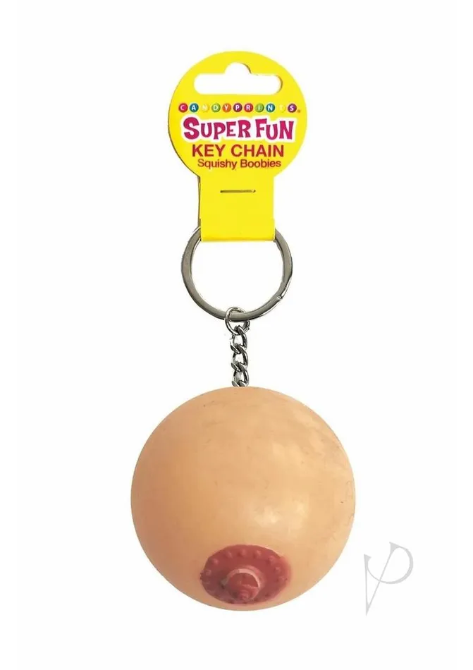 Dildos Candyprints Party Super Fun Key Chain One Squishy Boob Vanilla