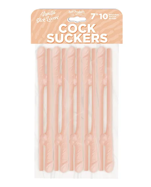 Dildos Cock Suckers Cock Suckers Pecker Straws Vanilla Lovers Pack of 10
