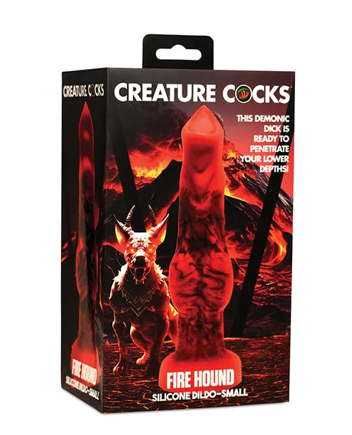 Dildos Creature Cocks Creature Cocks Fire Hound Silicone Dildo Small RedBlack