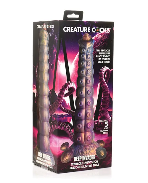 Dildos Creature Cocks Deep Invader Tentacle Ovipositor Silicone Dildo Multicolor Creature Cocks