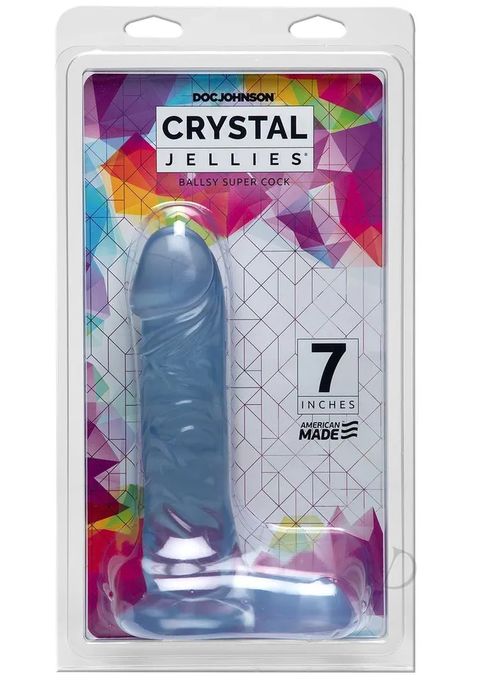 Dildos Crystal Jellies Crystal Jellies Ballsy Super Dildo 7in Clear