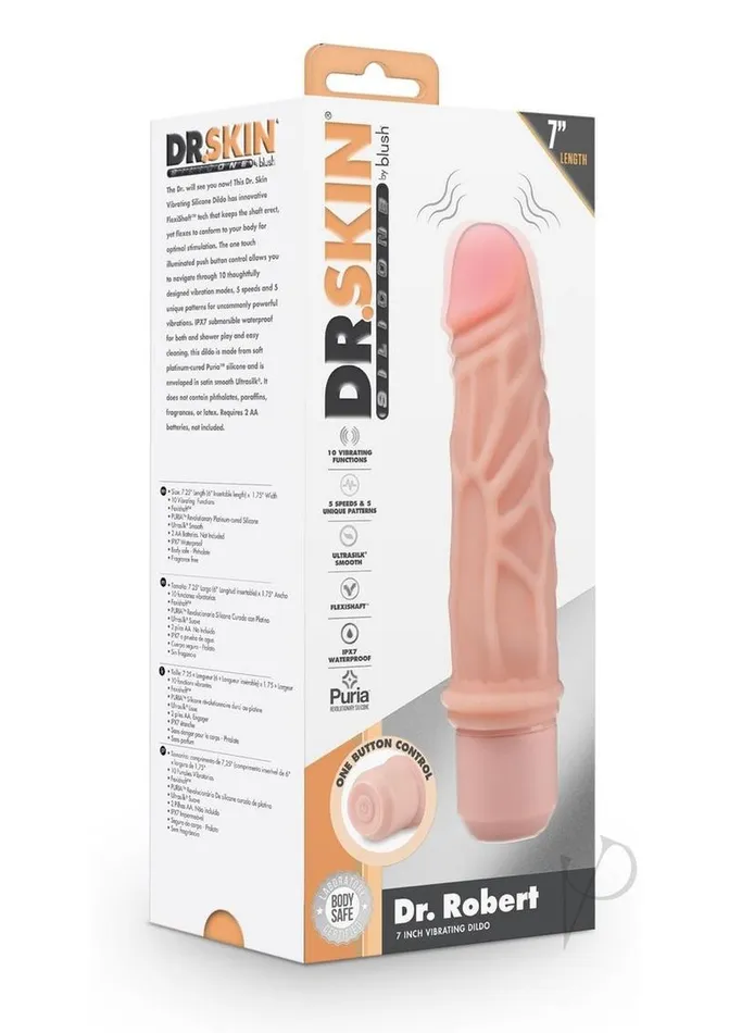 Dildos Dr Skin Platinum Collection Silicone Dr Robert Vibrating Dildo 7in Vanilla Dr Skin Dildos Dr Skin Platinum Collection Silicone Dr Robert Vibrating Dildo 7in Vanilla Dr Skin