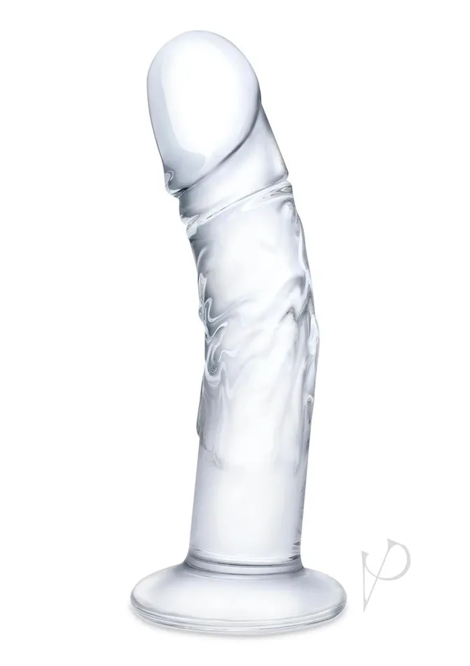 Dildos Glas Glas Curved Realistic Glass Dildo with Veins 7in Clear Dildos Glas Glas Curved Realistic Glass Dildo with Veins 7in Clear
