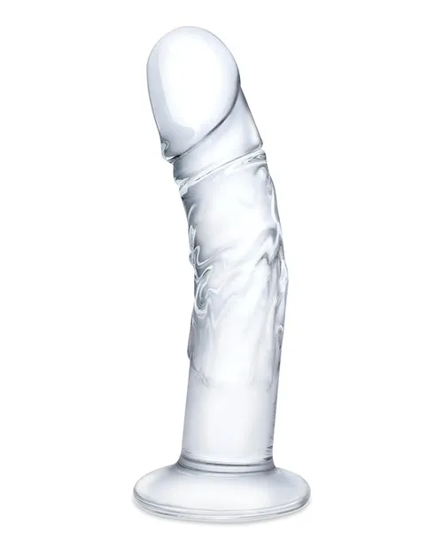 Dildos Glas Glas Curved Realistic Glass Dildo with Veins 7in Clear Dildos Glas Glas Curved Realistic Glass Dildo with Veins 7in Clear