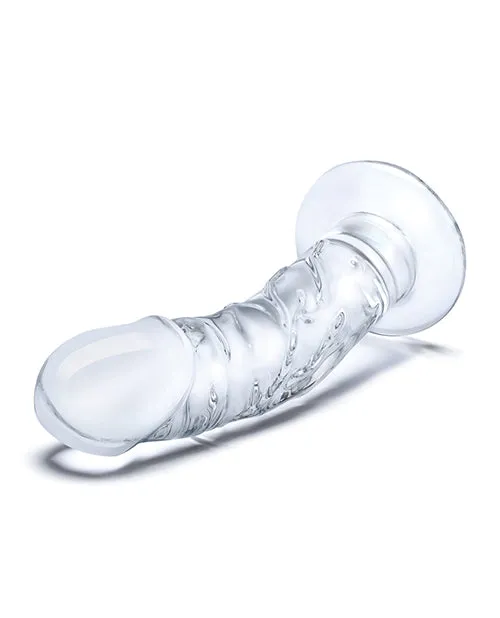 Dildos Glas Glas Curved Realistic Glass Dildo with Veins 7in Clear Dildos Glas Glas Curved Realistic Glass Dildo with Veins 7in Clear