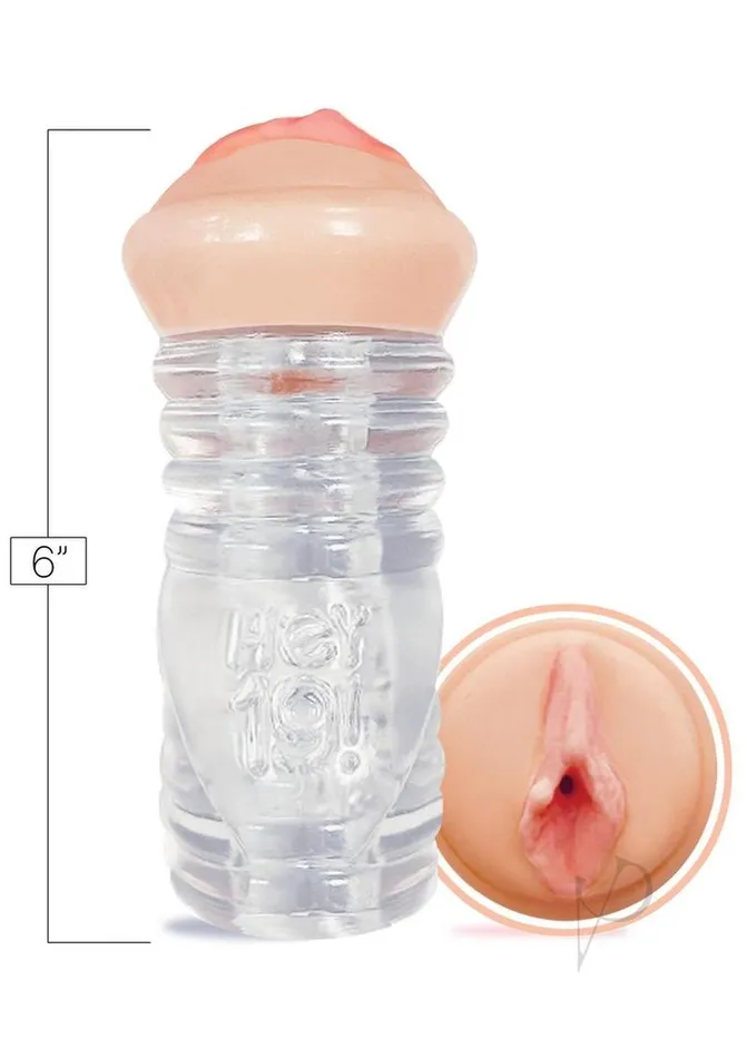 Dildos Hey 19 ClearStroke Dual End Pussy Heather Starlet ClearVanilla Hey 19