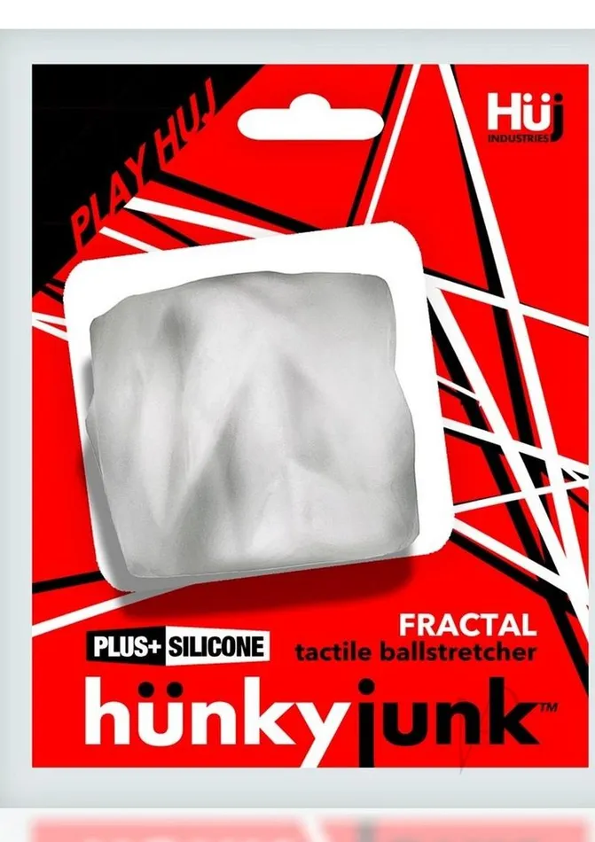 Dildos Hunkyjunk Hunkyjunk Fractal Tactile Ballstretcher Clear Ice