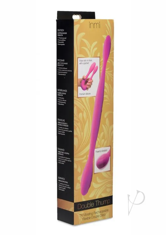 Dildos Inmi Inmi Double Thump 7X Flexible Rechargeable Silicone Dual Dildo Pink Dildos Inmi Inmi Double Thump 7X Flexible Rechargeable Silicone Dual Dildo Pink