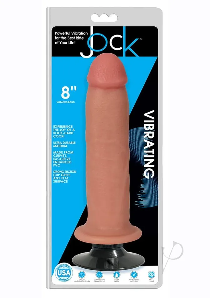 Dildos Jock JOCK Vibrating Dildo 8in Vanilla