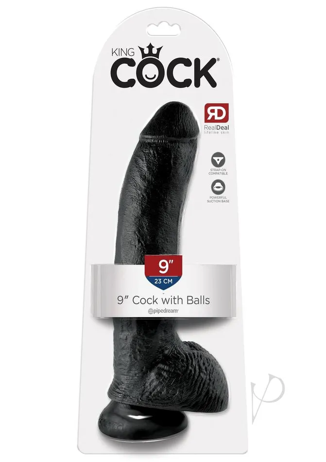 Dildos King Cock King Cock Dildo with Balls 9in Black