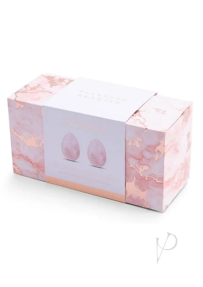 Dildos Le Wand Le Wand Crystal Yoni Eggs Silicone Kegal Balls Rose Quartz