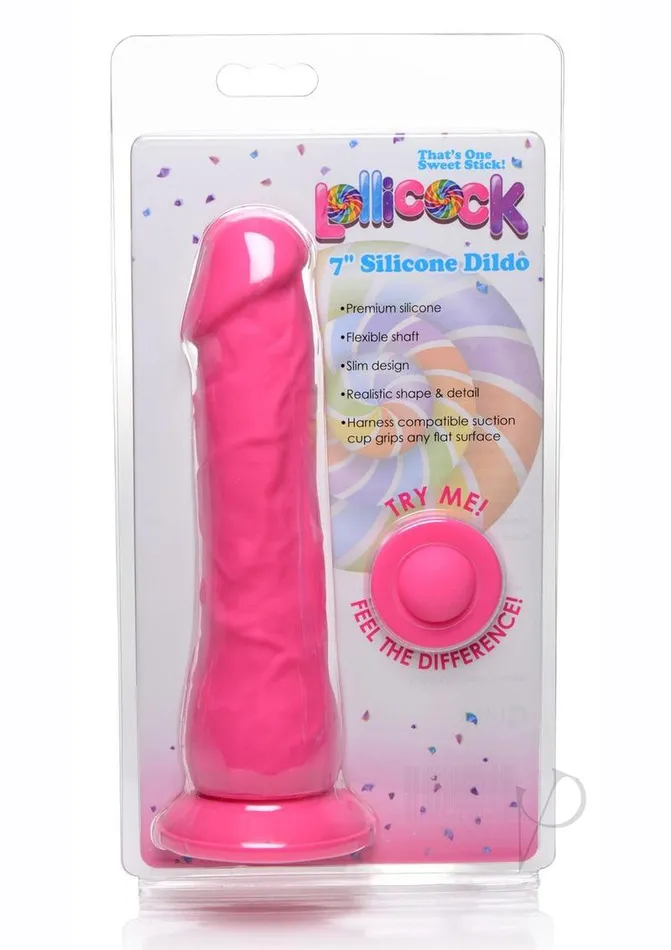 Dildos Lollicock Lollicock Silicone Dildo 7in Cherry