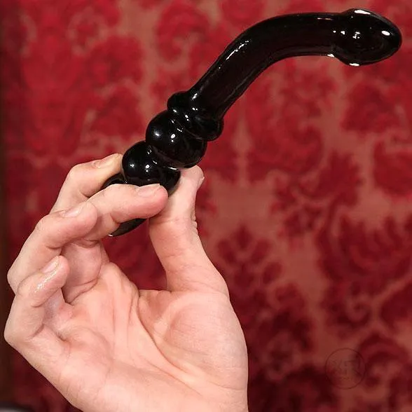 Dildos Prisms Erotic Glass Smoky Jade Curved Glass Dildo
