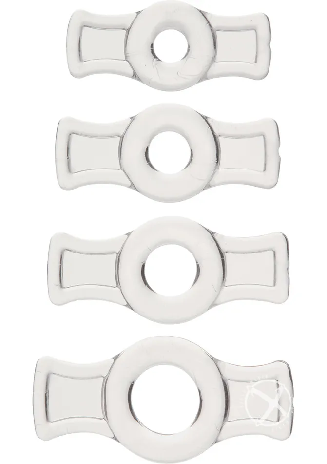 Dildos Titan Men TitanMen StretchToFit Cock Rings 4 Piece Kit Clear Dildos Titan Men TitanMen StretchToFit Cock Rings 4 Piece Kit Clear