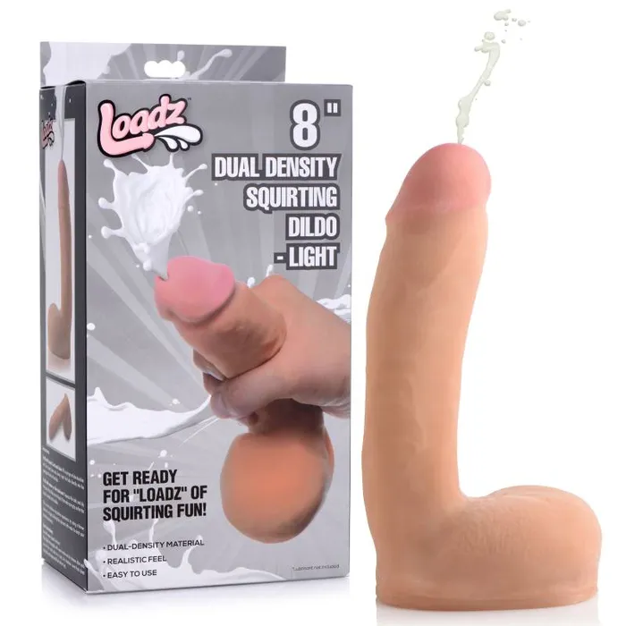 Dildos Wild Night Fantasies Loadz 8 Inch Dual Density Squirting Dildo