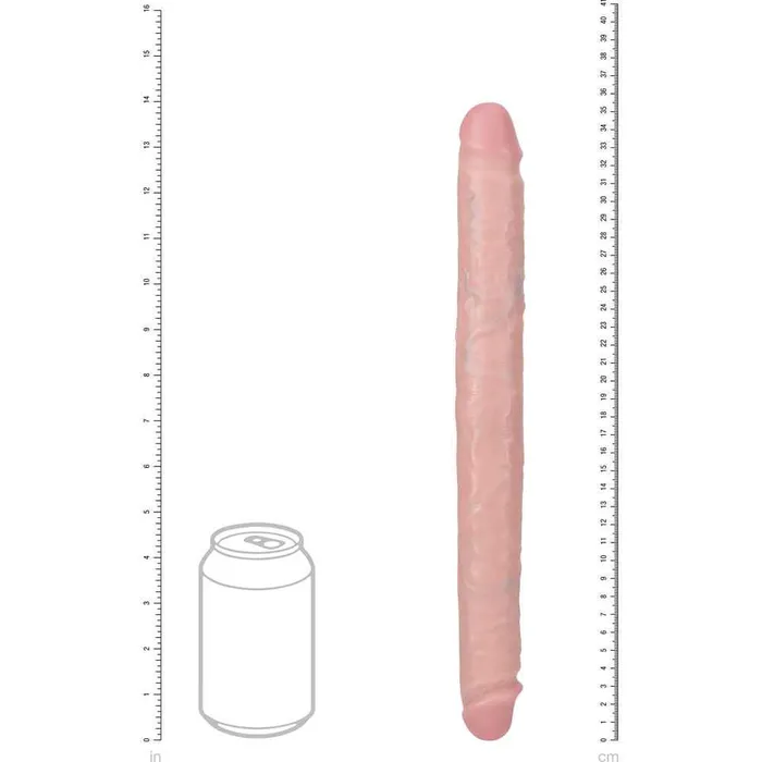 Dildos Wild Night Fantasies REALROCK 14 Inch Slim Double Dildo Flesh