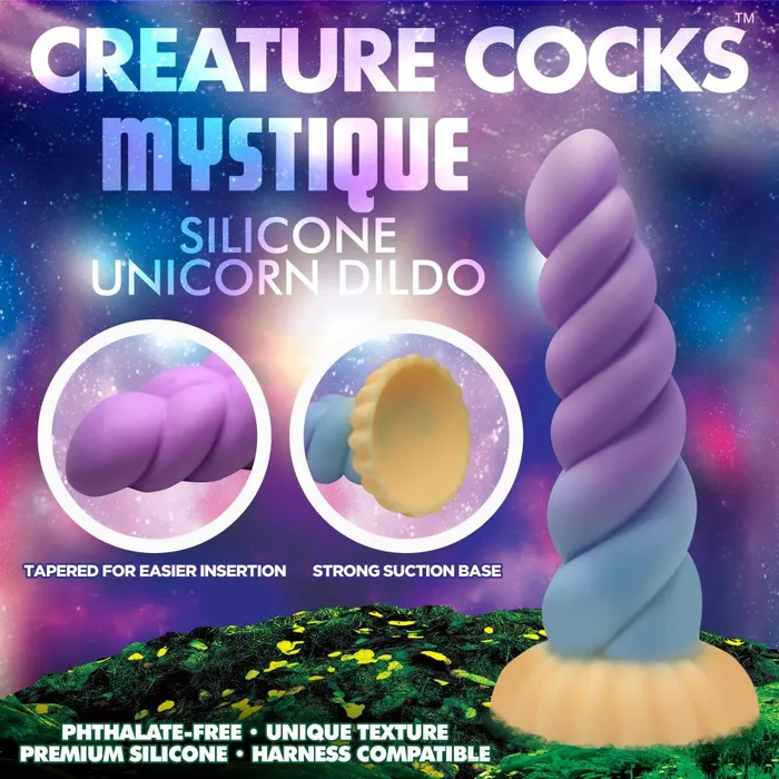 Dildos XR Brand Mystique Silicone Unicorn Dildo