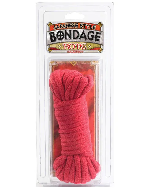 Doc Johnson Restraints Japanese Style Bondage Cotton Rope Red