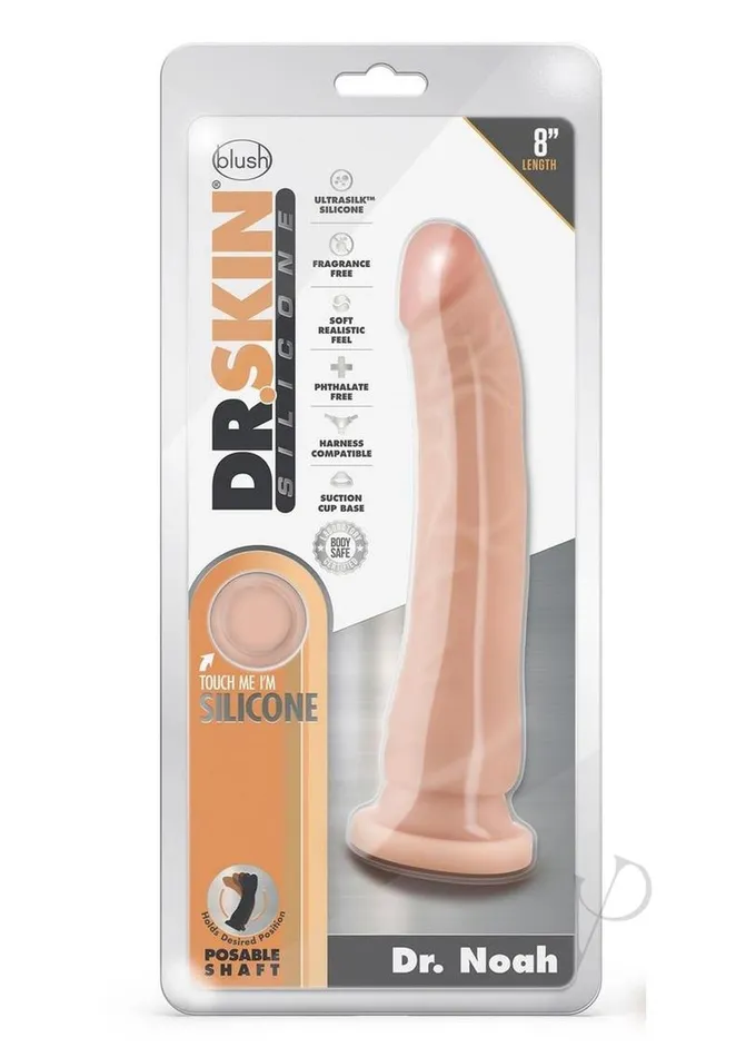 Dr Skin Platinum Collection Dr Noah Silicone Dildo with Suction Cup 8in Vanilla Dr Skin Female Sex Toys Dr Skin Platinum Collection Dr Noah Silicone Dildo with Suction Cup 8in Vanilla Dr Skin Female Sex Toys