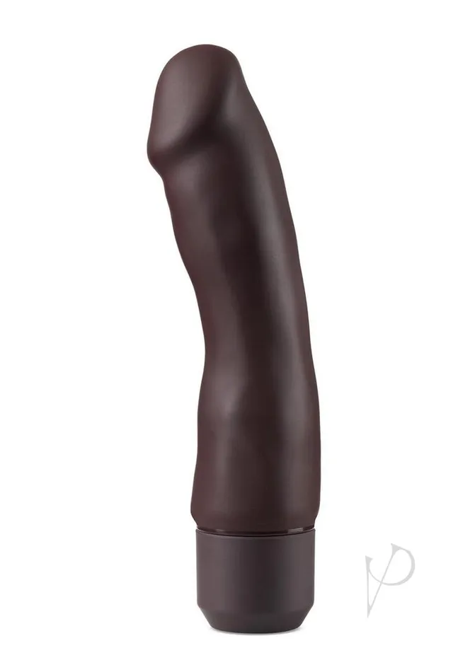 Dr Skin Platinum Collection Silicone Dr Steve Vibrating Dildo 7in Chocolate Dr Skin Female Sex Toys