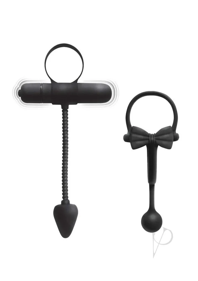Enhancer Anal Enhancer Silicone Cock Rings 2 Pack Black