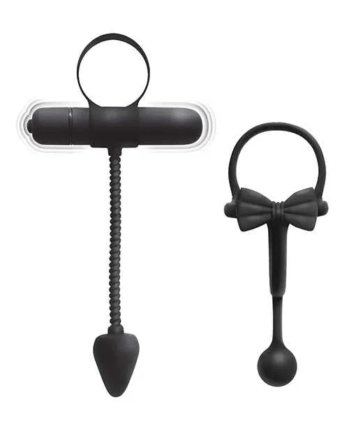 Enhancer Anal Enhancer Silicone Cock Rings 2 Pack Black