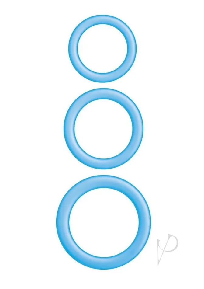 Enhancer Vibrators Enhancer Glow Rings Silicone Cockring Blue