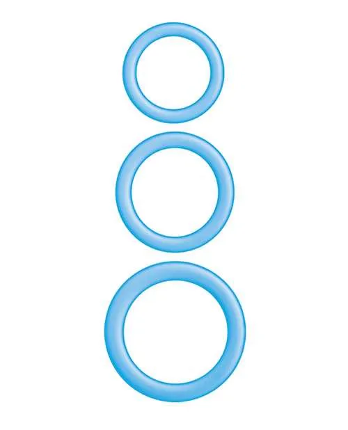 Enhancer Vibrators Enhancer Glow Rings Silicone Cockring Blue