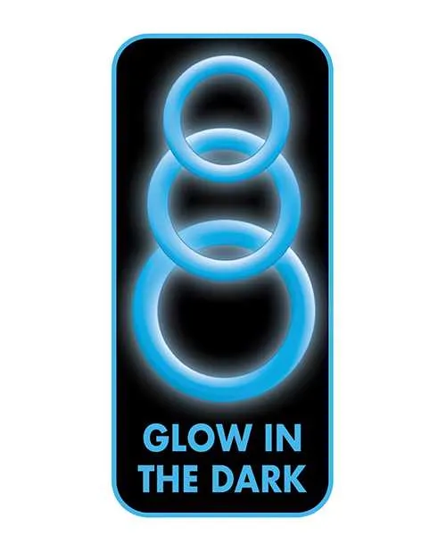 Enhancer Vibrators Enhancer Glow Rings Silicone Cockring Blue
