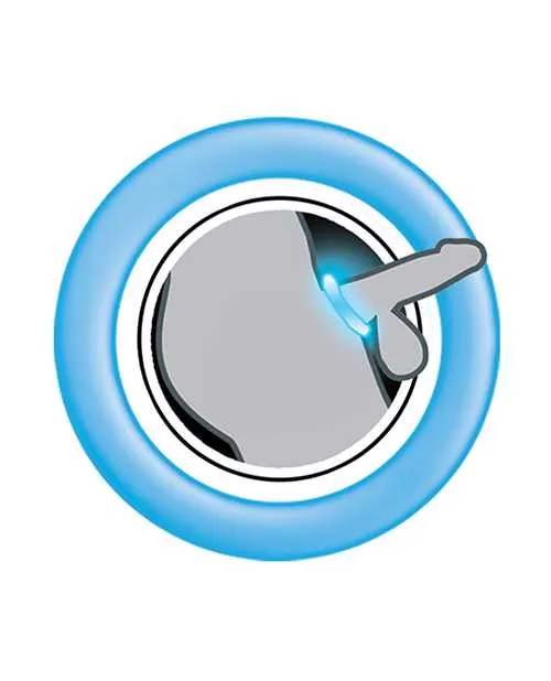 Enhancer Vibrators Enhancer Glow Rings Silicone Cockring Blue