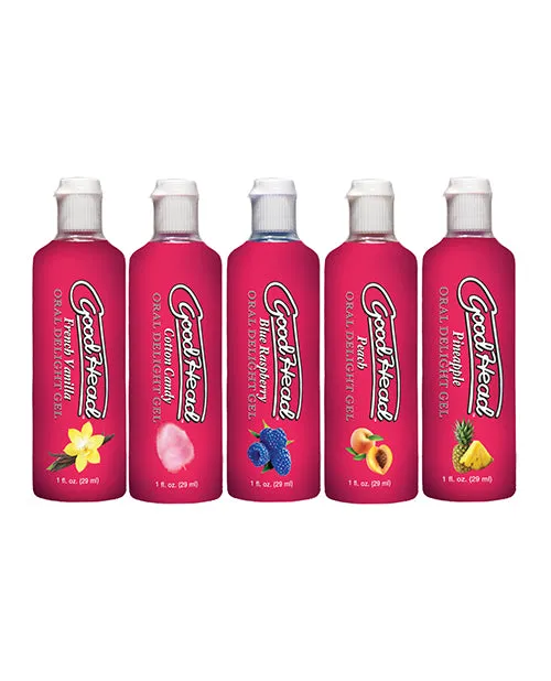Enhancers Good Head GoodHead Oral Delight Gel Assorted 5 Pack 1oz Enhancers Good Head GoodHead Oral Delight Gel Assorted 5 Pack 1oz
