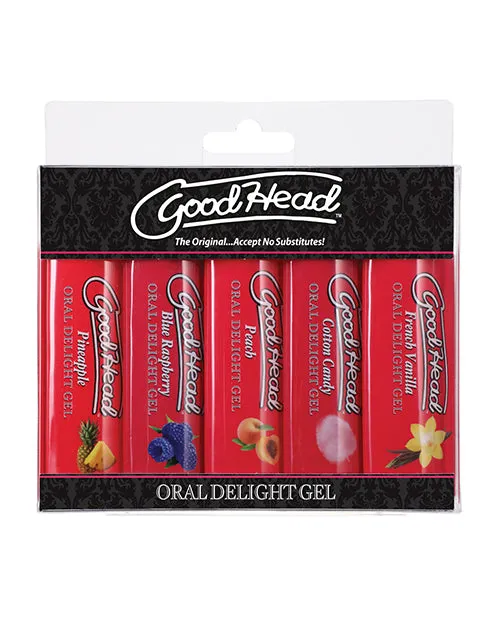 Enhancers Good Head GoodHead Oral Delight Gel Assorted 5 Pack 1oz Enhancers Good Head GoodHead Oral Delight Gel Assorted 5 Pack 1oz