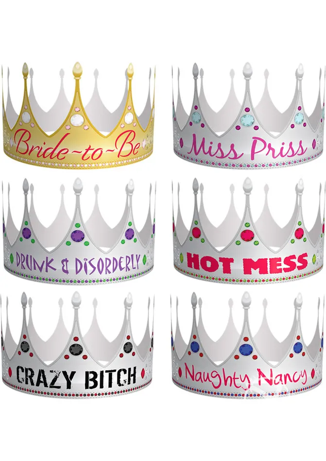Enhancers Kheper Games BrideToBes Party Crowns 6 per pack Enhancers Kheper Games BrideToBes Party Crowns 6 per pack